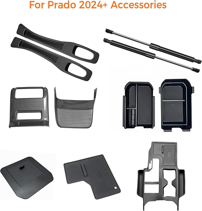 2 Pack Car Seat Gap Filler Organizer Compatible with Toyota Land Cruiser 2024 2025 Accessories,Car Gap Seat Filler Prevents Things Dropping，Seat Gap Filler with Phone Holder(Black)