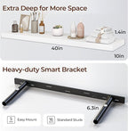 Fun Memories Floating Shelves for Wall 40 Inch Set of 3, Farmhouse Floating Shelves with Invisible Heavy Duty Bracket, 10 Inc