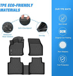 Nilight TPE Floor Mats for Volkswagen Tiguan 2018 2019 2020 2021 2022 2023 2024, All Weather Custom Fit Heavy Duty Floor Liners