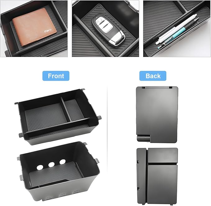 Double Layer-2026 Palisade Center Console Organizer for Hyundai Palisade (Calligraphy) (Only fit 7-Seater with Dual-Opening Center Console), Durable ABS Plastic Tray 2026 Palisade Accessories