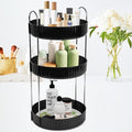 Rotating Makeup Organizer Countertop 3 Tier Lazy Susan Trays Spinning Skincare Perfume Storage for Bathroom Counter Vanity, B