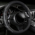 NBTEPEM Customized Auto Car Steering Wheel Cover for Honda Accord, Civic, CR-V, HR-V, Pilot, Microfiber Leather Sport Steerin