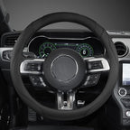 West Llama Car Steering Wheel Cover for Ford Escape,Explorer,Fusion,Focus,Bronco,Transit,Edge(Black- Standard Size)
