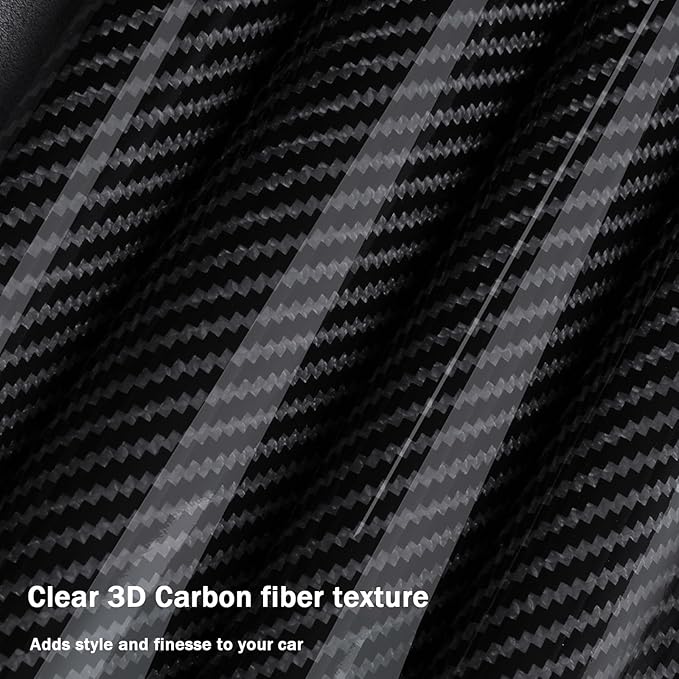 Steering Wheel Cover for Tesla Model 3 2024-Present Highland/Tesla Model Y Juniper 2025-Present, Carbon Fiber Steering Wheel Cover for Tesla Model 3 Highland/Y Juniper Accessories, Glossy Black