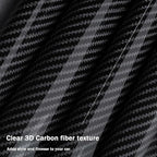 Steering Wheel Cover for Tesla Model 3 2024-Present Highland/Tesla Model Y Juniper 2025-Present, Carbon Fiber Steering Wheel Cover for Tesla Model 3 Highland/Y Juniper Accessories, Glossy Black
