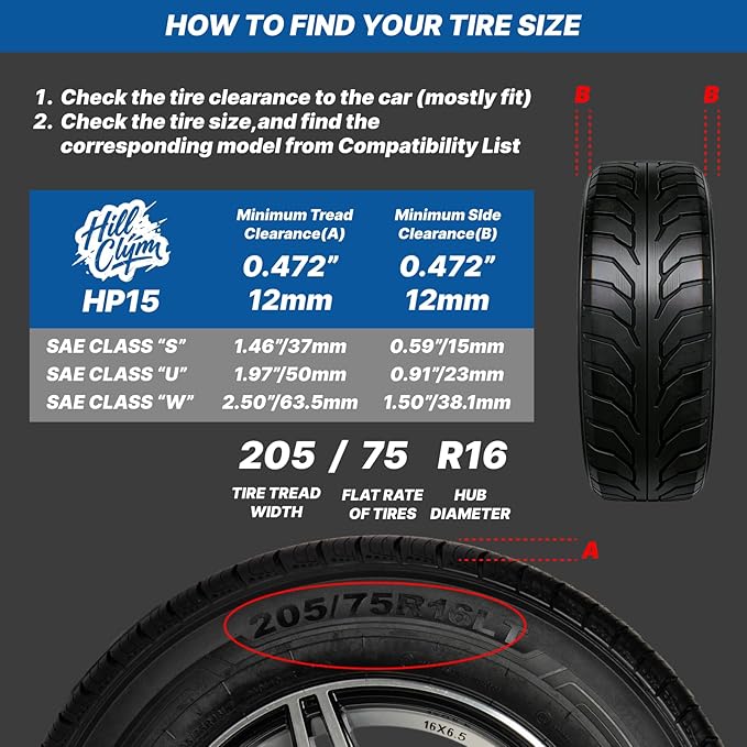 Snow Chains for Car Tires, Tire Chains for Passenger Cars, Sedan, SUVs, Quick Fit & Easy Installation Snow Tire Chains, Porta