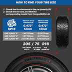 Snow Chains for Car Tires, Tire Chains for Passenger Cars, Sedan, SUVs, Quick Fit & Easy Installation Snow Tire Chains, Porta