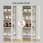 HOOBRO Shoe Rack for Entryway, 5-Tier Shoe Organizer with Adjustable Mesh Shelves, 12-16 Pairs of Shoes, Spacious Floor Mount