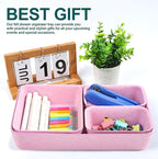 HNYYZL Desk Drawer Organizer,7 Pack Felt Drawer Organizer Shallow Drawer Organizers Felt Storage Bins,Desk organizer trays (P