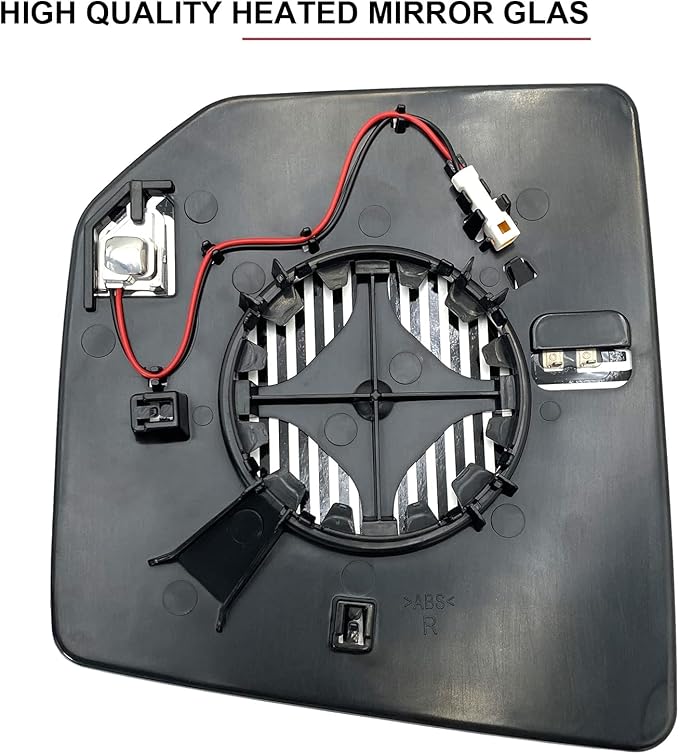 Ford F150 Right Side Heated Blind Spot Detection System Mirror - Convex Glass with Rear Holder