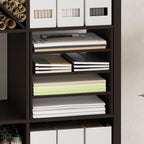 Furinno Cubicle Cube Insert, 3-Shelf Cube Organizer, Fits into Furinno Extra Thick Cubes, for Organizers and Storage, Black D