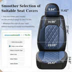 Coverado Seat Covers, Car Seat Cover Front Seats, Luxury Faux Leather Seat Cover, Black and Blue Seat Cover, Car Seats Protec