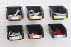 Colorstorm Pegboard Bins Kit 12 PACK Black Pegboard Parts Storage Tool Peg Borad Workbench Bins Organize Hardware,Attachments