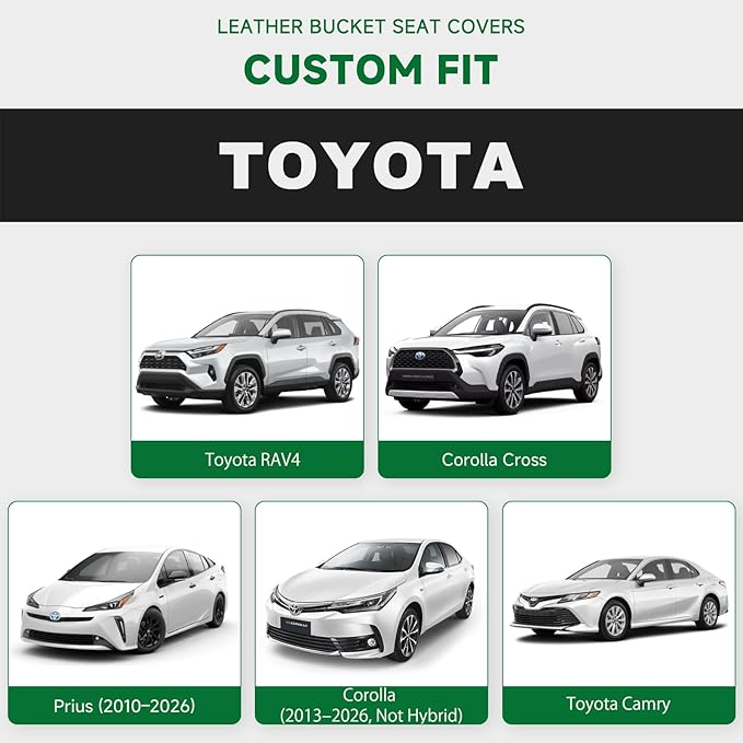 GIANT PANDA Full Set Seat Covers for Toyota RAV4, Corolla (2013-2026, Not Hybrid), Camry, Prius (2010-2026),Corolla Cross, 60