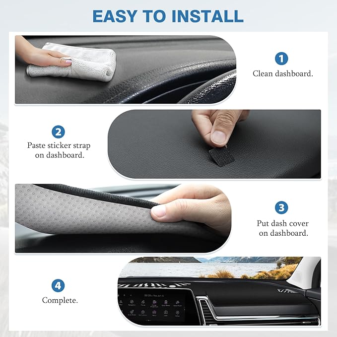 FIILINES Dash Cover for Kia Sportage 2023 2024 2025 (NQ5), Dashboard Cover Mat for Sportage Accessories Mesh Dash Mat Non-Sli