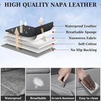 Coverado Car Seat Covers Full Set, Seat Covers for Cars, Car Seat Cover, Car Seat Protector Waterproof, Leather Car Seat Cush