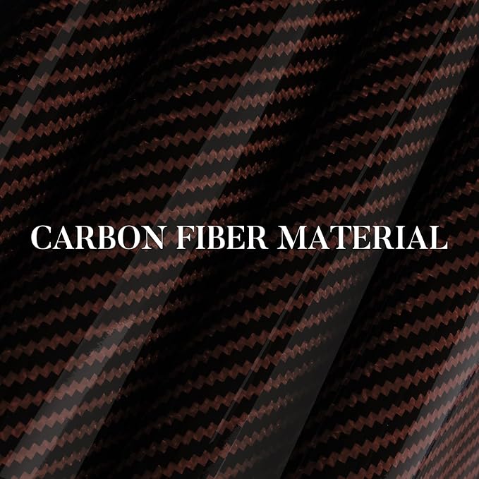 Carbon Fiber Steering Wheel Cover, Snap on Car Steering Wheel Cover Set Accessories 3pcs Wrap Grip Non Slip Protector Universal Glossy Brown
