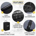 MIDABAO 20 Cubic Waterproof Duty Car Roof Top Carrier-Car Cargo Roof Top Bag, Waterproof & Coated Zippers includes Anti Slip Mat with or without Racks (20 Cubic Feet)
