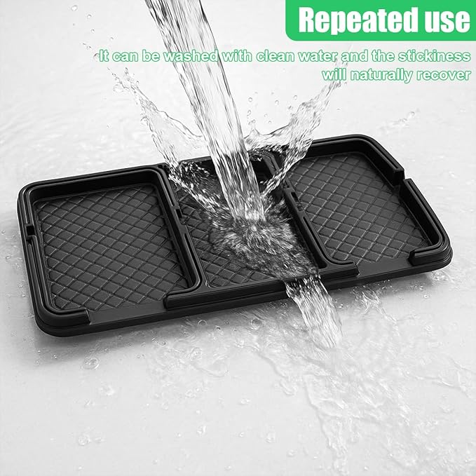 Car Dashboard Mat, Anti-Slip Auto Dash Tray, Strong Gripping Vehicle Smartphone Holder Pad, Multifunctional Center Console St