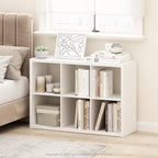 Furinno Cubicle Book Shelf, 6-Cube Bookshelf, Extra Thick Frame Horizontally & Vertically Reversible Bookcase with Open Back,