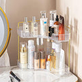 shuang qing 2-Tier Corner Bathroom Counter Organizer – Classic Storage Shelf for Makeup, Perfume & Toiletries, Space-Saving C