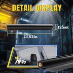 ARANA 70% VLT 24" × 15FT Ceramic Car Window Tint Film, Heat Resistant & 99% UV Blocking Privacy Protection