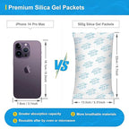 Desiccant Packs – 500 Gram 6 Packs Silica Packets for Moisture Control, Silica Gel Car Dehumidifier by Reusable, Large Moistu