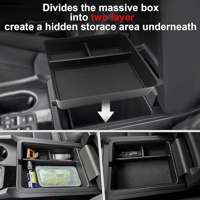 Muslogy Center Console Organizer & Wireless Charger Protective Mat Compatible with Honda Pilot 2023-2026/2024-2026 Passport Accessories Phone Charge Area Cover Console Inserts Mats Anti Slip 2PCS Set