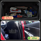 Frienda 2 Pcs Car Storage Net Bag, ABS Plastic Framed Mesh Net Holder, Phone & Cargo Organizer with Screws for Auto, Rv, Boat, Truck Pocket Storage (9 x 4 Inch)