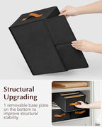 Homsorout Clothes Organizers and Storage - 4/5/7 Grids Fabric Jeans Organizer with Handles, Foldable Closet Organizers Divide