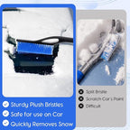 27"-33" Snow Brush and Detachable Ice Scraper with Ergonomic Foam Grip Scalable Range 27" Winter Accessories for Cars Trucks SUV(Blue)