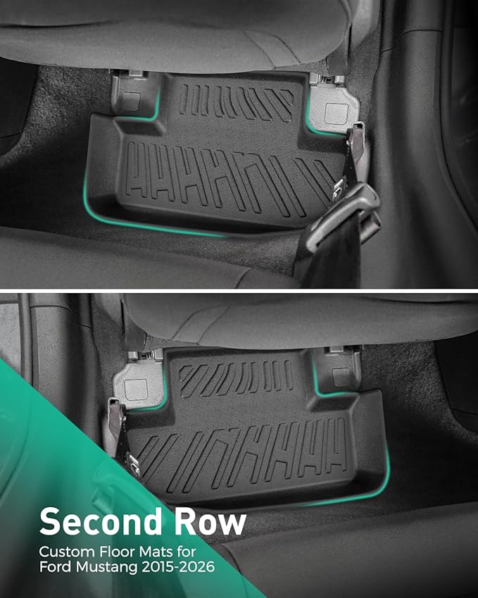 CARxion® for Ford Mustang Floor Mats & Cargo Liner (2015-2024 2025 2026, 5PCS Full Set, Not for Mach-E)