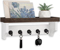 Key and Mail Holder Wall Mount, Key Holder with Shelf and Mail Organizer Wall Mount. Mail Holder with 5 Hooks for Coat, Dog L
