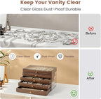 Wooden Jewelry Box for Women, 5-Layer Jewelry Organizers and Storage with 5 Drawers & Velvet Trays, Large Earring Holder, Nec