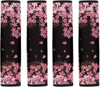 Forchrinse Pink Cherry Blossom Car Seat Belt Cover Pad,4pcs Soft Car Safety Seat Belt Strap Non Slip Shoulder Pad,Suitable for Car Seatbelt,Shoulder Bag,Camera