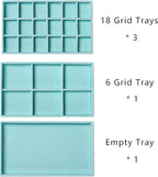 Frebeauty Acrylic Jewelry Organizer Earring Organizer Box with 5 Drawers Earring Holder Organizer with Velvet Trays Clear Jew