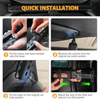 MAIKER Backseat Tablet Holder, Adjustable Hanging iPad Holder Mount Compatible with 2018-2025 Jeep Wrangler JL & 2020-2025 Gladiator JT, Road Trip Essentials for Kids for 4.92‘’~9.25’’ Devices Black