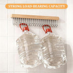 Yookeer 2 Pack Belt Organizer Pull out for Closet Belt Hanger Wall Mounted 16.1 Inch Valet Rods Ties Racks Extending with 12 
