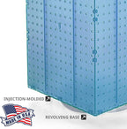 Azar Displays 701414-BLU-4C32 Rotating Countertop Display Kit with Peg Hooks Included, 14 Inches Wide x 14 Inches Deep x 20 I