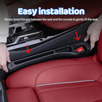 Car Seat Gap Filler Organizer, 2 Pack Black - Seat Gap Filler with Storage, Universal Fit Between Seat & Console, Stop Phone Keys Dropping, Car Organizer for SUV Truck, Car Side Gap Plug