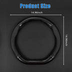 gunhunt 1 PC Car Breathable Steering Wheel Cover, Carbon Fiber Non-Slip Steering Wheel Protector, Wear -Resistant Steering Wheel Sleeve, Four Seasons Universal Steering Wheel Set (D -Shaped)