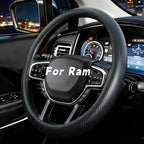 Steering Wheel Cover for Dodge Ram 1500, Ram 2500, Ram 3500, Fit 15.5-16" Wheels (Black-Full Carbon Fiber)