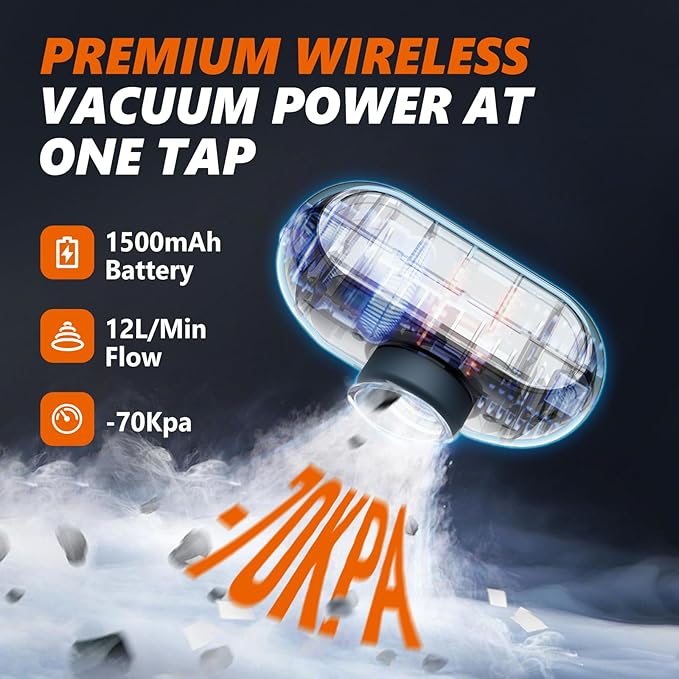 Travel Vacuum Bags with Wireless Pump, 15 Pack Vacuum Storage Bags with Powerful -70KPa Suction, for Maximum Compression in L