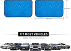 Aokway Magnetic Side Window Sun Shade -100% Block Light Car Window Shades - Car Privacy Curtains Universal Fit for Baby Naps, and Camping with UV Protection (Blue, Rear 2pcs)