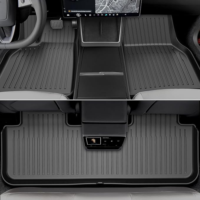 6PCS All-Weather TPE Floor Mats & Cargo Liner Set - Compatible with 2025-2026 Model Y (Juniper) | Custom Fit Anti-Slip Interior Protection(Not for Standard)