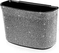 eing Car Trash Can Bling Crystal Auto Storage Pockets,100% Leak Proof Car Trash Container Bin Car Garbage Bag Hanging for Backside/Gearshift/Center Console,(1 - Pack, Pure White)