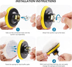 Buffing Pads for Drill 22PCS Foam Drill Buffing Kit Car Drill Polishing Kit for Car Sanding, Buffing, Waxing(18 Pads+2 Drill 