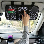 Black Cat Sun Visor Organizer for Trucks,Car SUV Storage Pouch Holder with Multi-Pocket Zipper Document Holder for Insurance, Pen, Chapstick