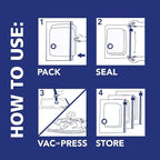 Hefty Shrink-Pak - 3 Extra Large Vacuum Storage Bags for Clothes, Pillows, Towels, or Blankets - Space Saver Vacuum Sealer Ba