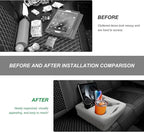 Sun Walker Back Seat Cup Holder for Car, Waterproof Rear Seat Organizer Expander Tray to Store Phone Drink Snack, Universal L